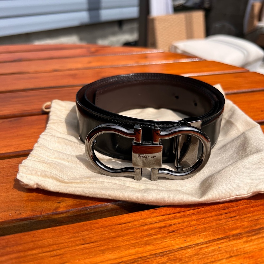 Salvatore ferragamo belt Gancini Reversible Leather Belt 36 instead